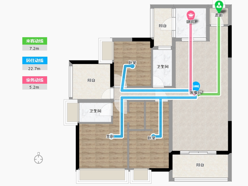 广东省-广州市-公园里春晓花园-101.10-户型库-动静线