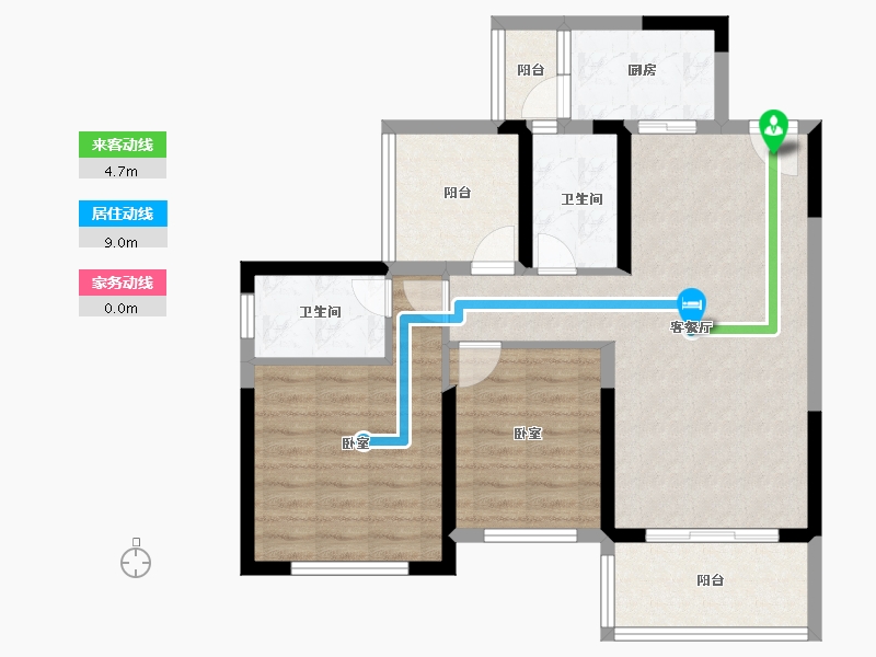 广东省-惠州市-方直彩虹里-77.94-户型库-动静线