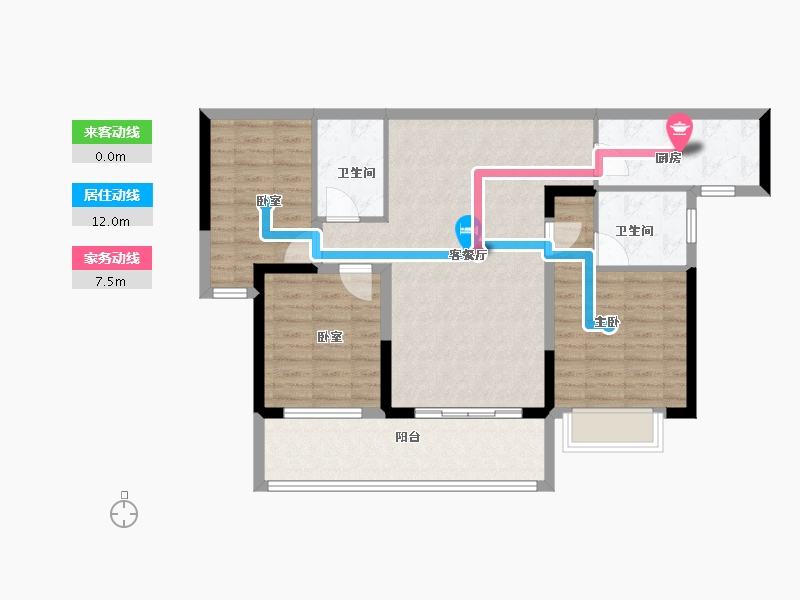 广东省-惠州市-碧桂园江悦湾-91.00-户型库-动静线