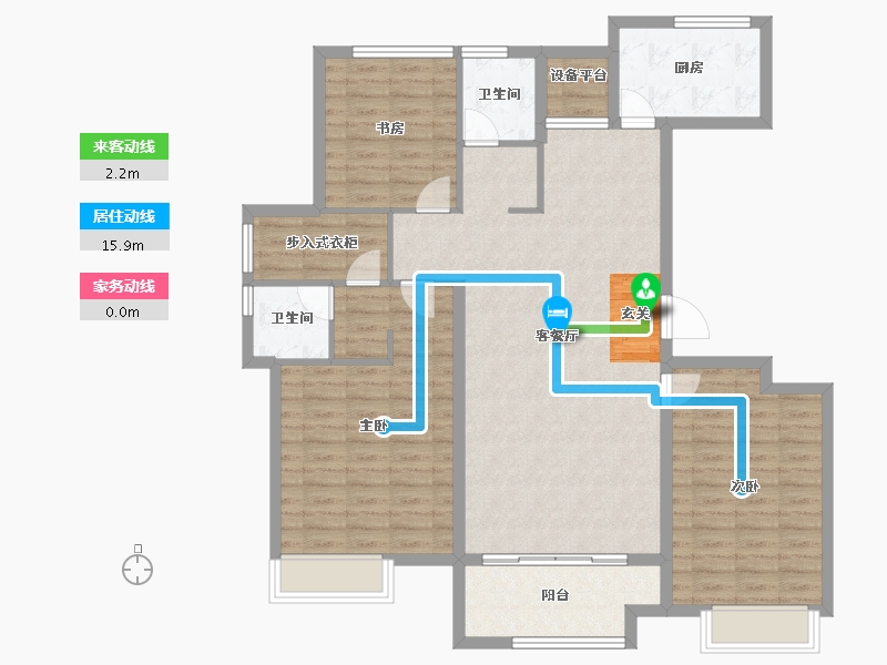 山东省-枣庄市-北大洋楼公馆-118.00-户型库-动静线