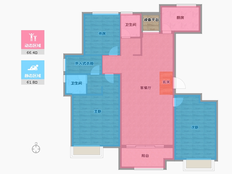 山东省-枣庄市-北大洋楼公馆-118.00-户型库-动静分区