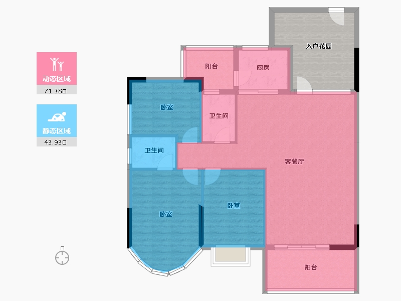 广东省-惠州市-好益康龙林上观-119.30-户型库-动静分区