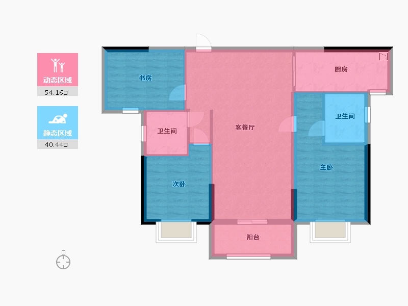 湖南省-长沙市-龙湖·春江悦茗-85.00-户型库-动静分区