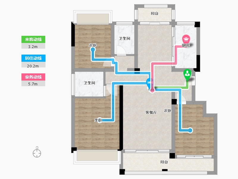 安徽省-蚌埠市-名邦学府-94.77-户型库-动静线