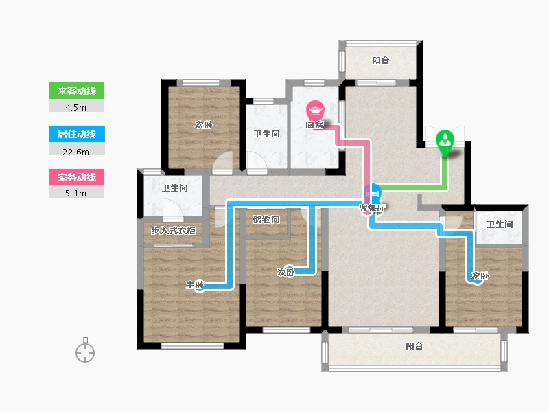 湖南省-湘潭市-克拉小镇-121.59-户型库-动静线