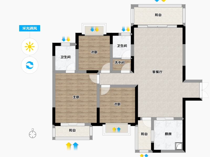 湖南省-湘潭市-克拉小镇-102.05-户型库-采光通风