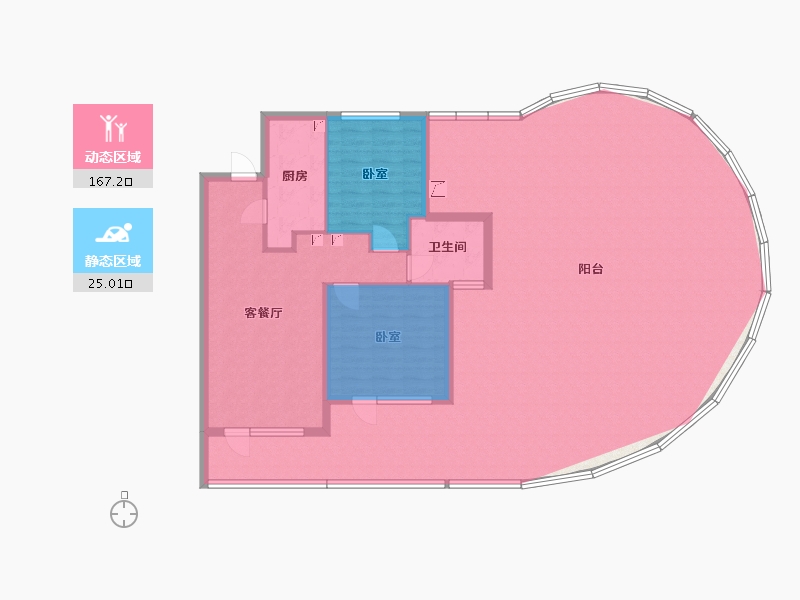 辽宁省-葫芦岛市-海天印象-169.10-户型库-动静分区