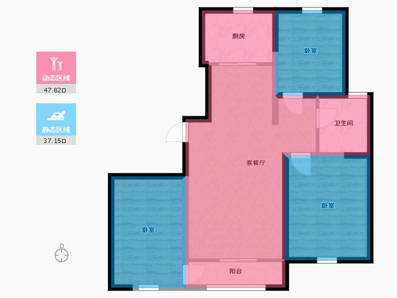 宁夏回族自治区-银川市-建发兴洲花园-75.58-户型库-动静分区