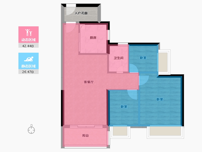 广东省-江门市-时代春树里（鹤山）2期-64.99-户型库-动静分区