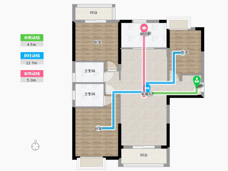 湖北省-武汉市-保利江锦-100.04-户型库-动静线