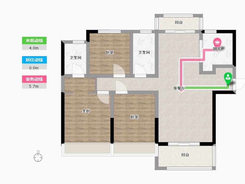 河南省-许昌市-怡和华府-104.00-户型库-动静线