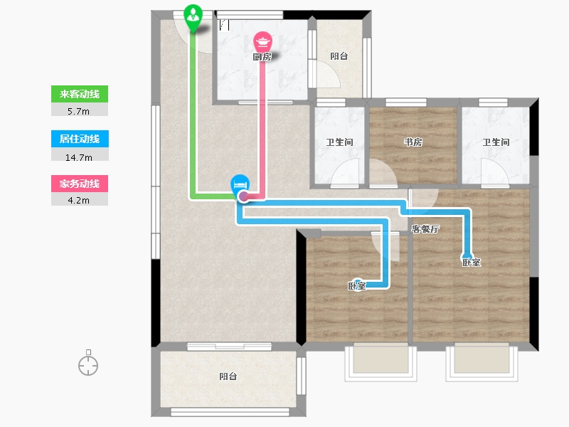 湖北省-宜昌市-东城雅郡-81.81-户型库-动静线