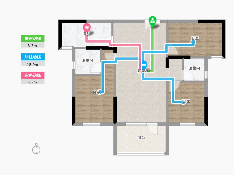 湖北省-黄石市-迅邦·黄金城-81.14-户型库-动静线