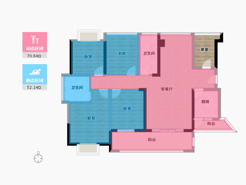 广东省-惠州市-中洲中央公园-114.35-户型库-动静分区