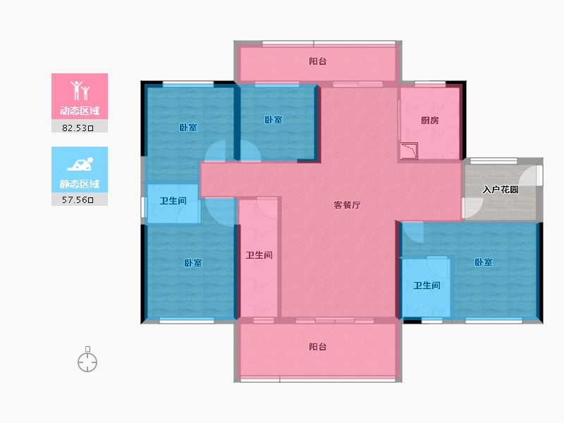 广东省-广州市-云星洲-132.05-户型库-动静分区