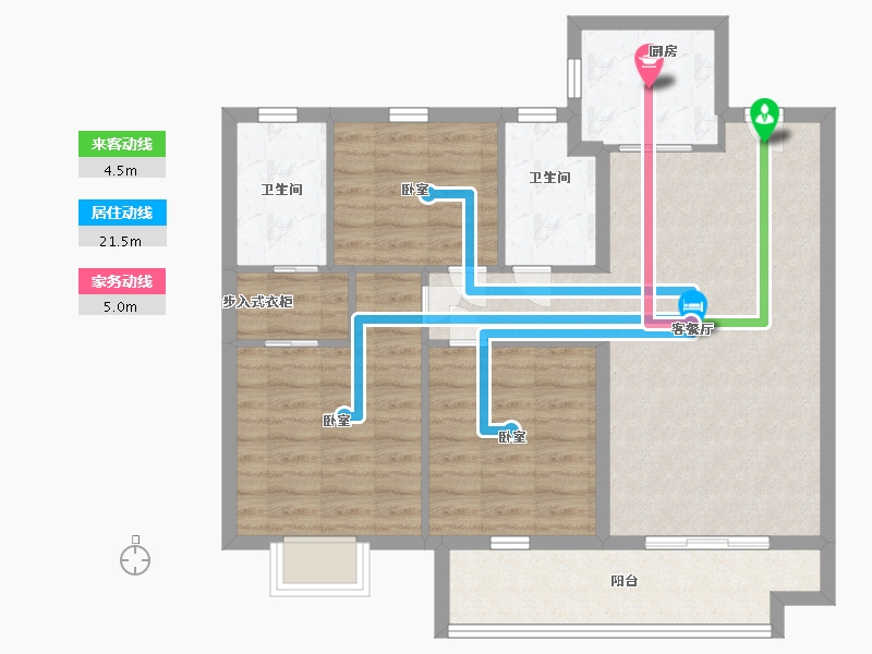 湖南省-邵阳市-邵阳中梁北城首府-87.66-户型库-动静线