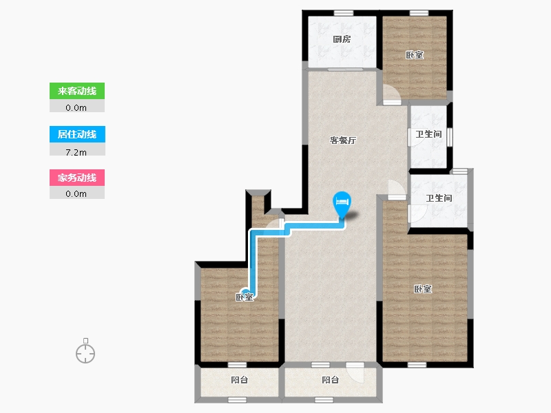 宁夏回族自治区-银川市-金宇·凤徕湾-123.72-户型库-动静线