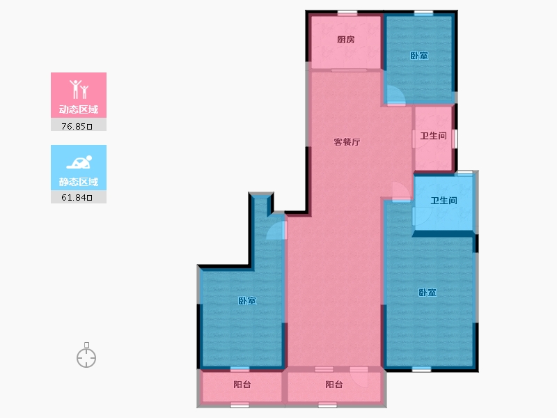 宁夏回族自治区-银川市-金宇·凤徕湾-123.72-户型库-动静分区