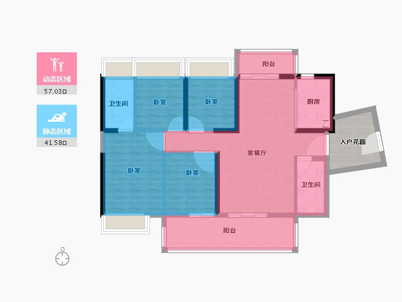 广东省-江门市-新会富力英皇金禧花园-94.29-户型库-动静分区