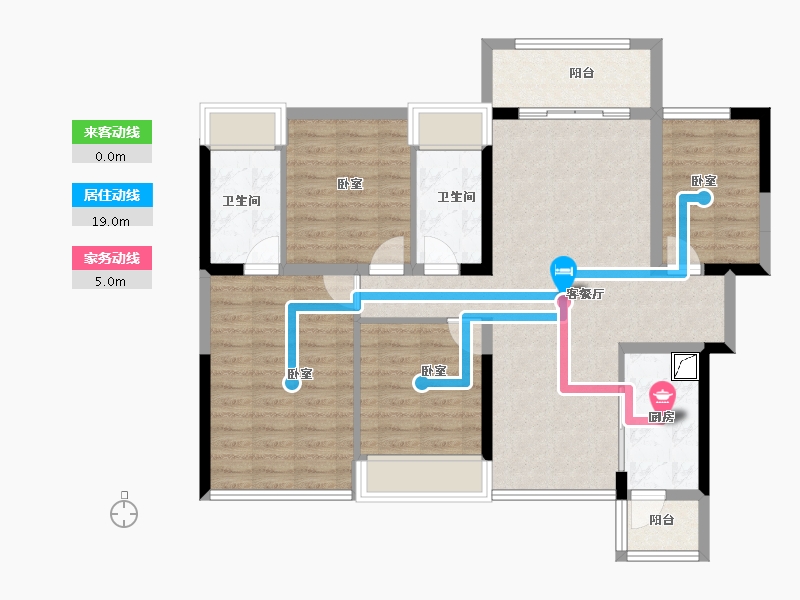 广东省-佛山市-龙光玖龙湖-98.87-户型库-动静线