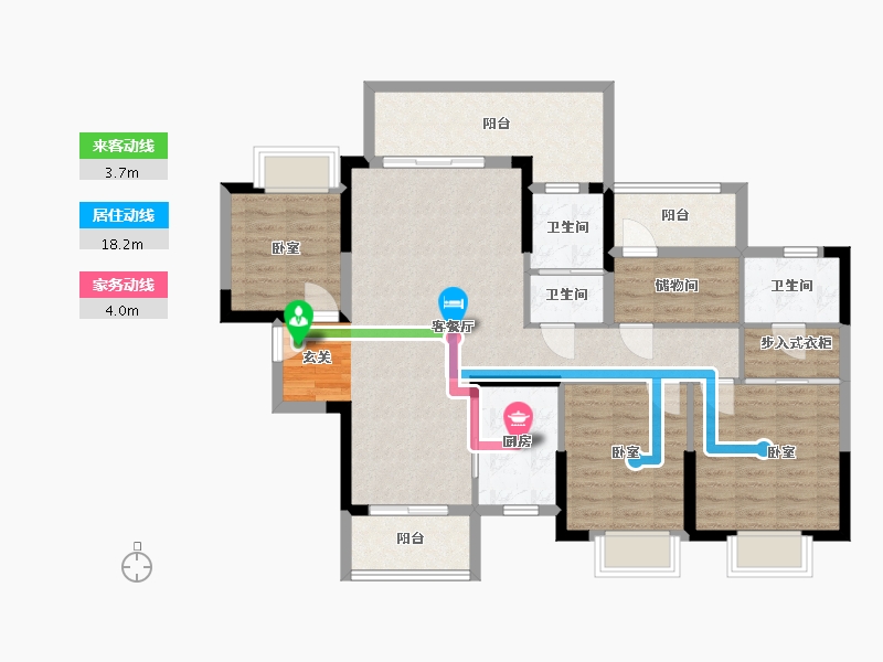 湖南省-岳阳市-汨罗大汉龙城-104.33-户型库-动静线