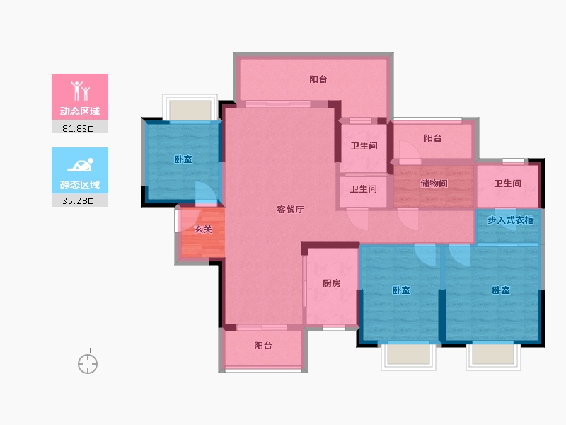 湖南省-岳阳市-汨罗大汉龙城-104.33-户型库-动静分区