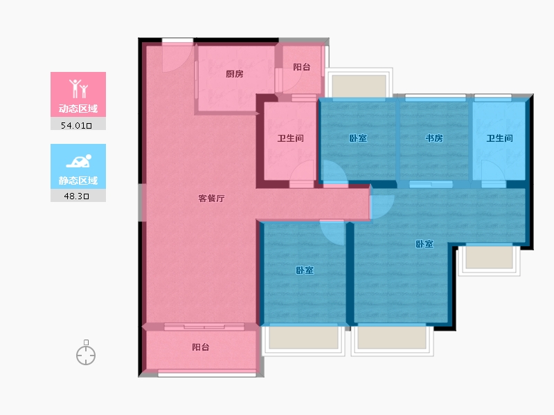 广东省-珠海市-龙光·玖龙湾-91.10-户型库-动静分区