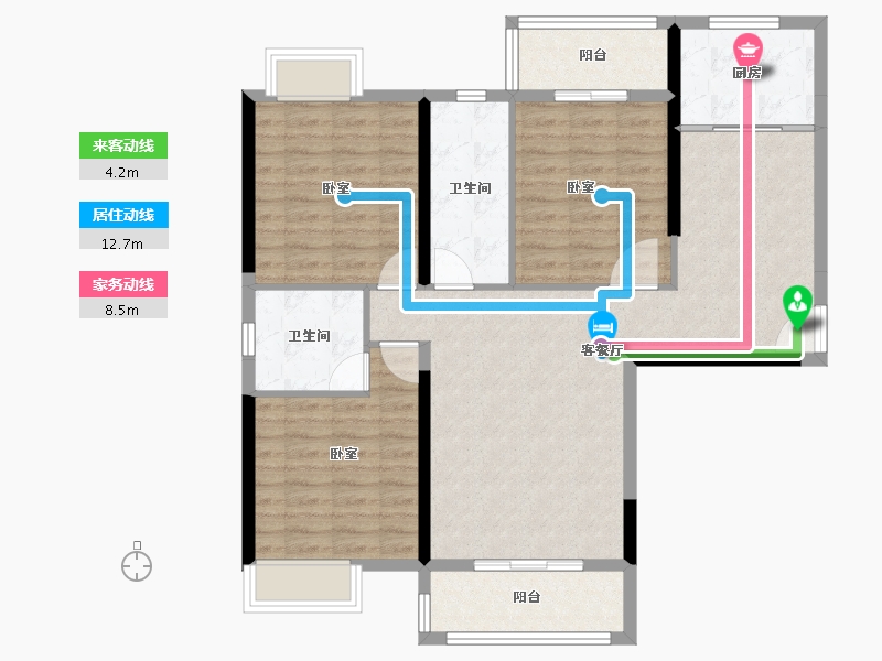 湖北省-黄石市-扬子·馥园-100.63-户型库-动静线