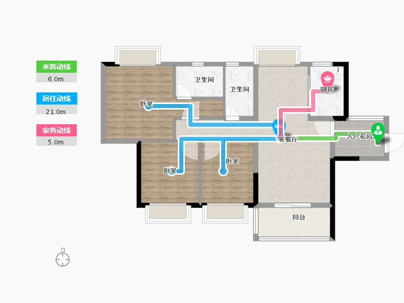 广东省-江门市-富山雅苑-92.00-户型库-动静线