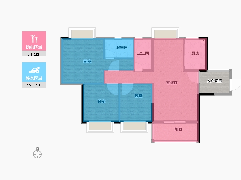 广东省-江门市-富山雅苑-92.00-户型库-动静分区