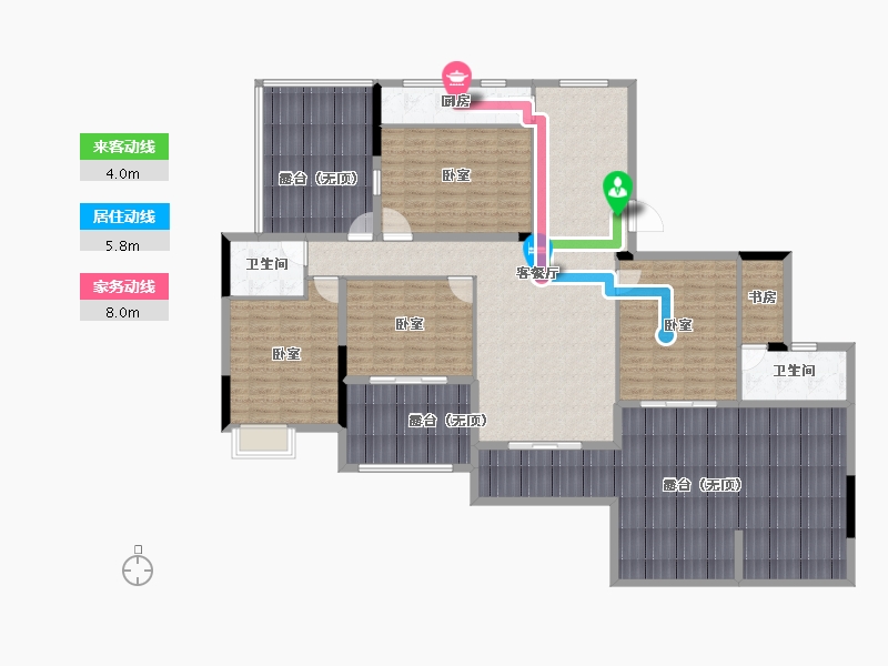 湖北省-孝感市-御颂新天地-196.45-户型库-动静线