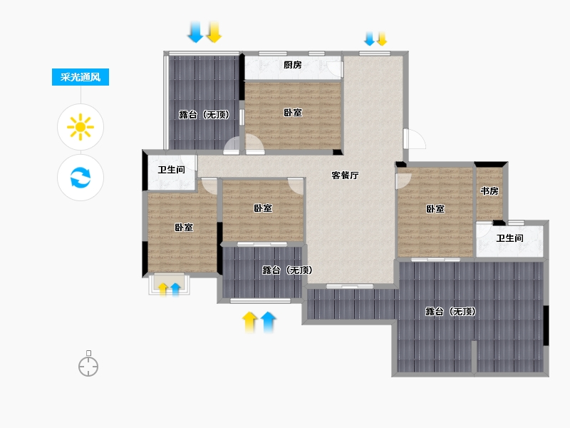 湖北省-孝感市-御颂新天地-196.45-户型库-采光通风