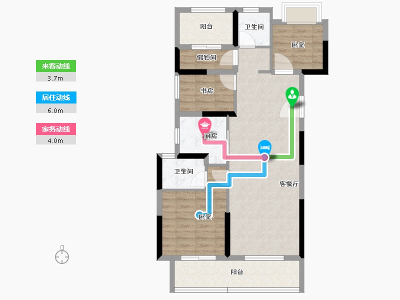 湖北省-孝感市-金辉城-83.42-户型库-动静线