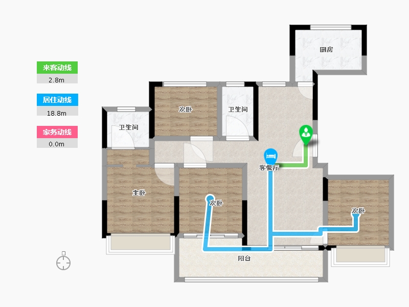 安徽省-蚌埠市-和顺静天府-108.48-户型库-动静线