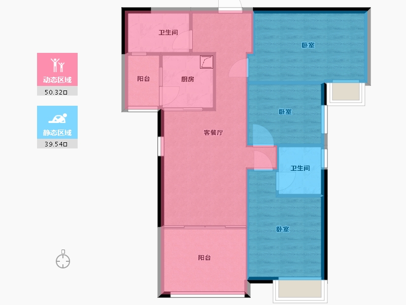 湖南省-常德市-奥园誉景湾-81.44-户型库-动静分区