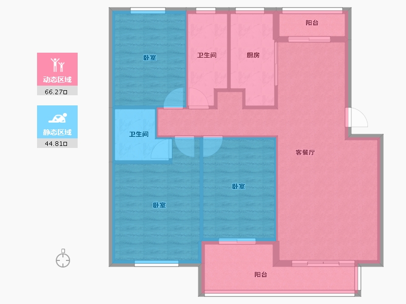 湖北省-黄冈市-山城都市-101.17-户型库-动静分区