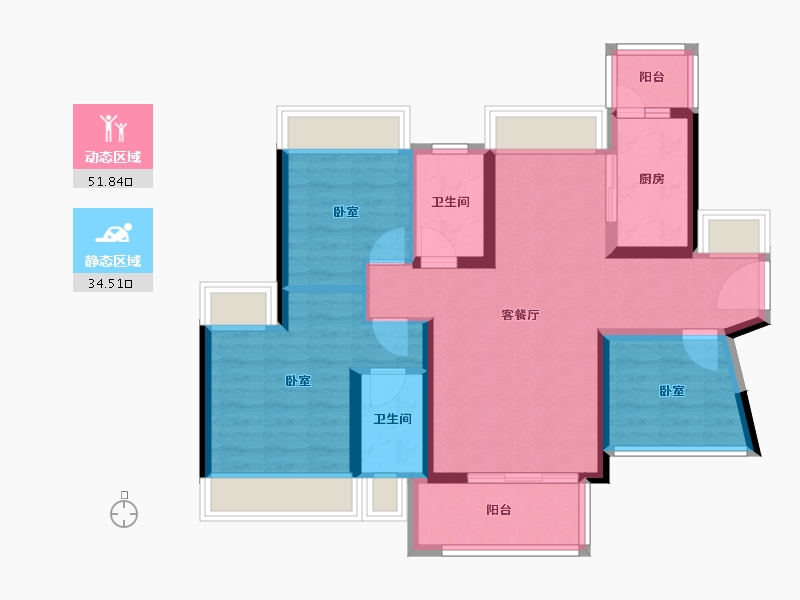 广东省-江门市-联合高峰汇-75.96-户型库-动静分区