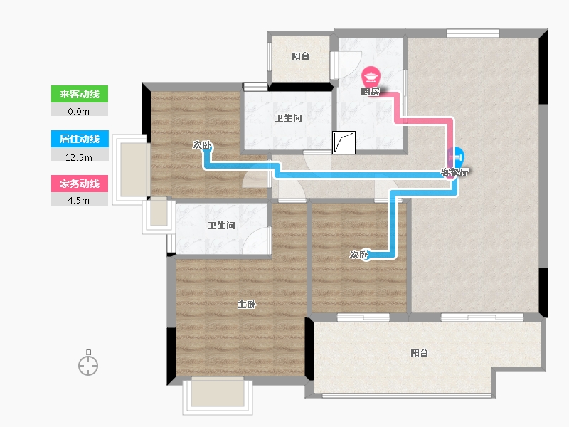 广东省-惠州市-富力南昆山温泉养生谷-93.80-户型库-动静线