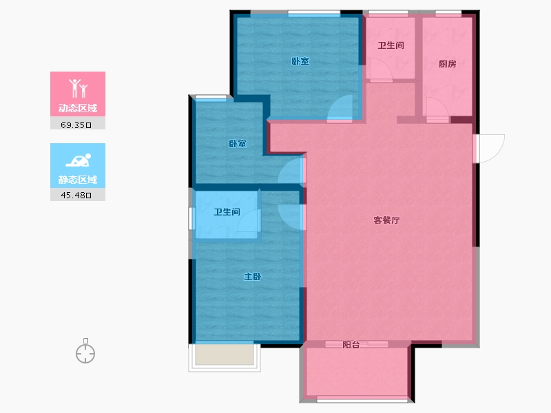 安徽省-六安市-六安紫御府-103.31-户型库-动静分区