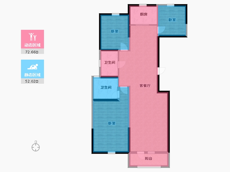 宁夏回族自治区-银川市-金宇·凤徕湾-111.96-户型库-动静分区