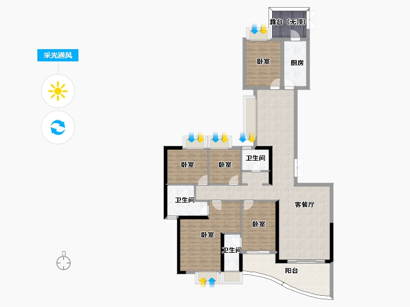 广东省-惠州市-隆生东湖9区-159.52-户型库-采光通风