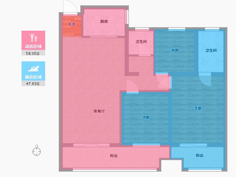 安徽省-蚌埠市-煜华里-94.01-户型库-动静分区