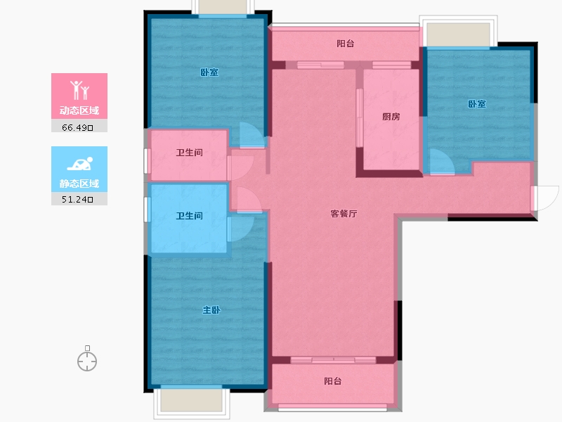 湖北省-武汉市-保利江锦-105.64-户型库-动静分区