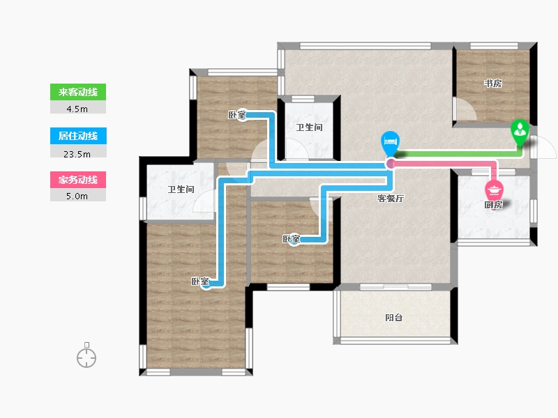 湖北省-黄冈市-蕲春府-102.00-户型库-动静线