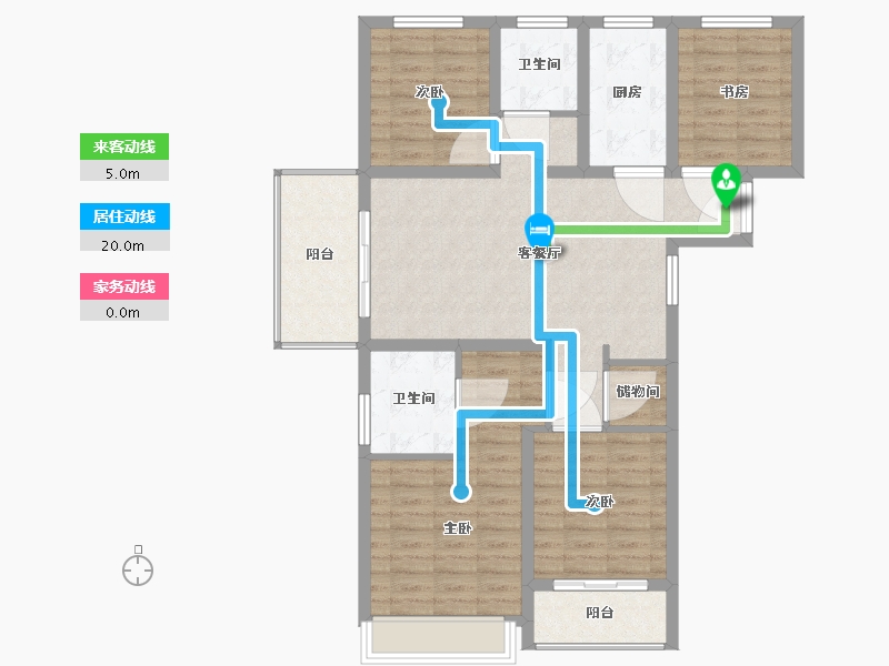 安徽省-蚌埠市-煜华里-102.00-户型库-动静线