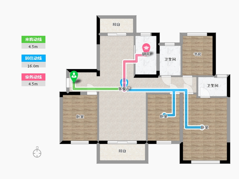 湖北省-武汉市-中城新时代-106.00-户型库-动静线