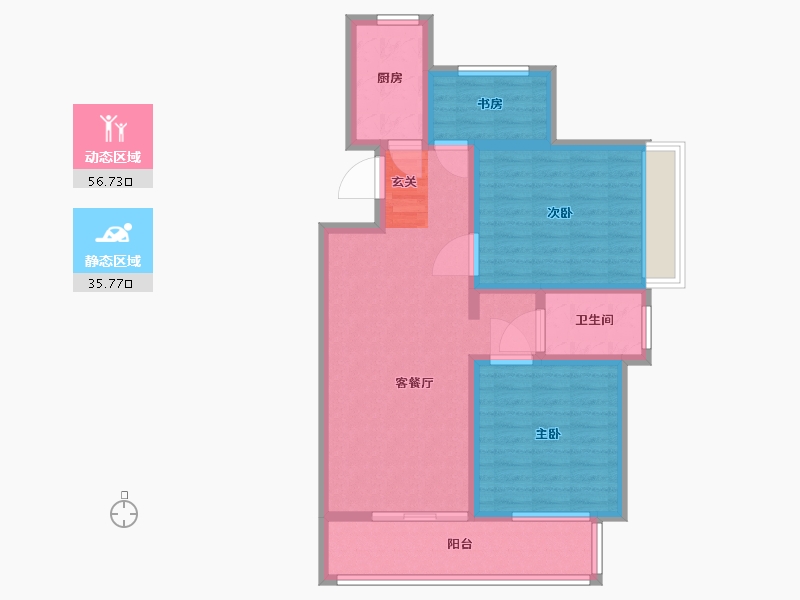 安徽省-蚌埠市-煜华里-82.00-户型库-动静分区