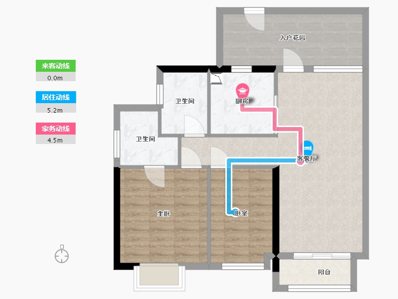 广东省-广州市-翡翠绿洲-76.49-户型库-动静线