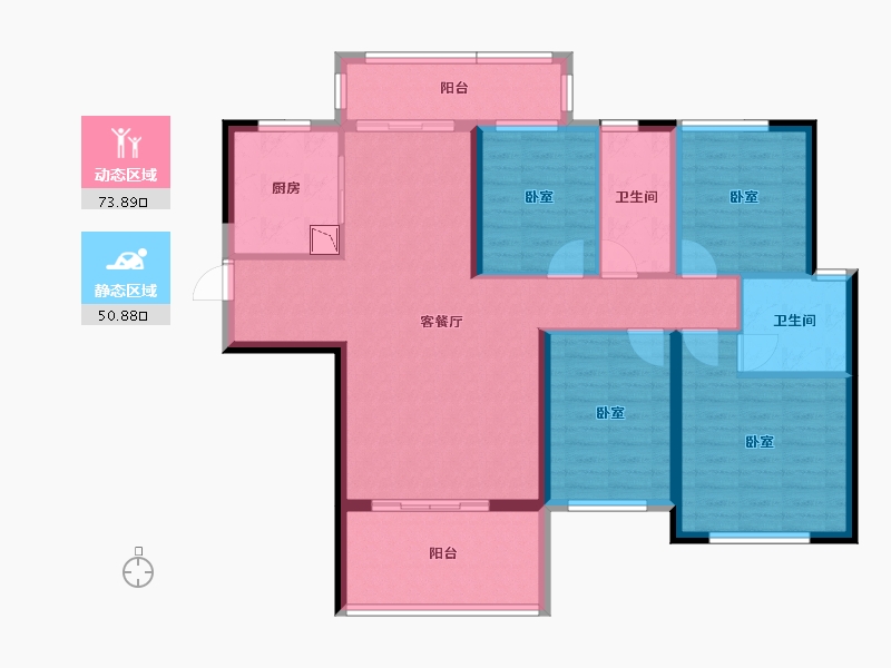 广东省-广州市-云星洲-111.76-户型库-动静分区