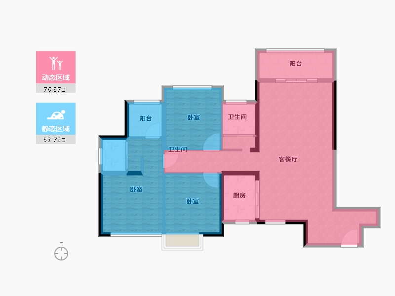 湖北省-黄石市-金典锦寓-117.45-户型库-动静分区